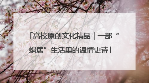 高校原创文化精品｜一部“蜗居”生活里的温情史诗