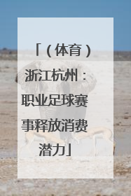 （体育）浙江杭州：职业足球赛事释放消费潜力