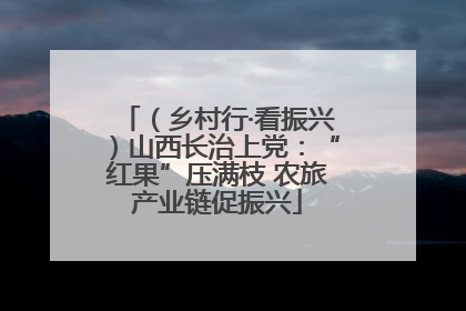 （乡村行·看振兴）山西长治上党：“红果”压满枝 农旅产业链促振兴