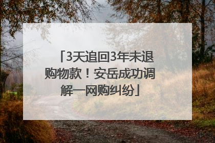 3天追回3年未退购物款！安岳成功调解一网购纠纷