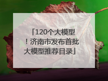 120个大模型！济南市发布首批大模型推荐目录
