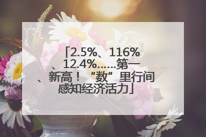 2.5%、116%、12.4%……第一、新高！“数”里行间感知经济活力