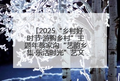 2025“乡村好时节·游购乡村”主题年蔡家沟“艺韵乡集·乐活时光”艺文嘉年华活动启幕