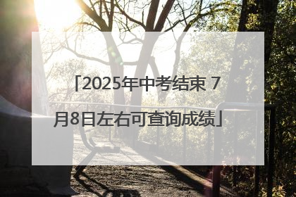 2025年中考结束 7月8日左右可查询成绩