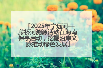 2025年宁远河—藤桥河溯源活动在海南保亭启动，挖掘沿岸文脉推动绿色发展