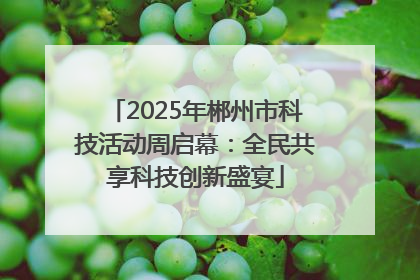 2025年郴州市科技活动周启幕：全民共享科技创新盛宴