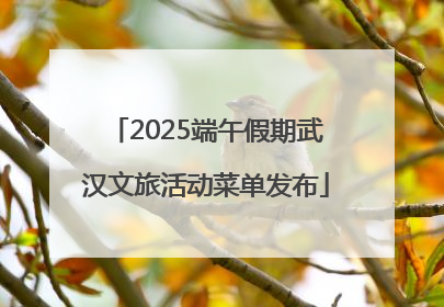 2025端午假期武汉文旅活动菜单发布