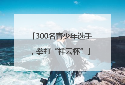 300名青少年选手，拳打“祥云杯”