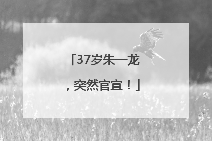 37岁朱一龙，突然官宣！