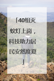 40组灭蚊灯上岗，科技助力居民安然度夏