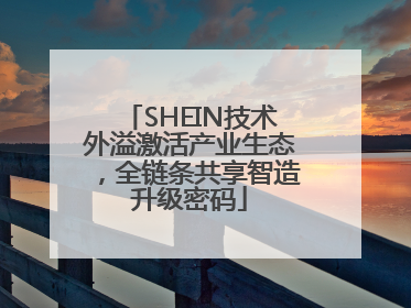 SHEIN技术外溢激活产业生态，全链条共享智造升级密码