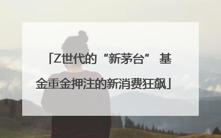 Z世代的“新茅台” 基金重金押注的新消费狂飙